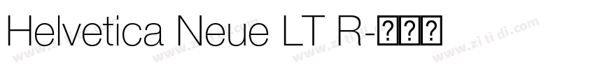 Helvetica Neue LT R字体转换